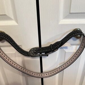 Women’s Western Black Studded Belt